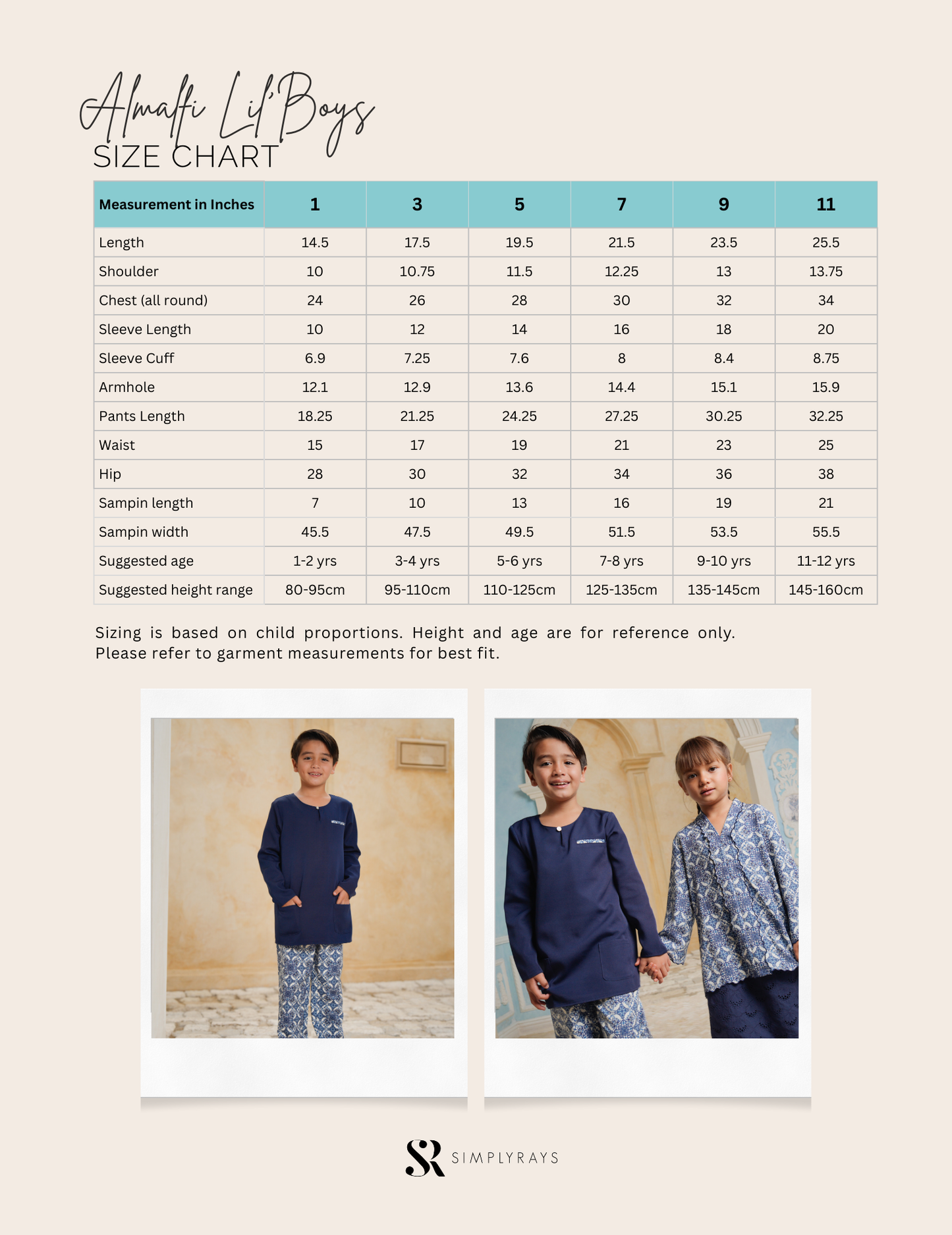 Almalfi | Lil'Boys | Pre-Order