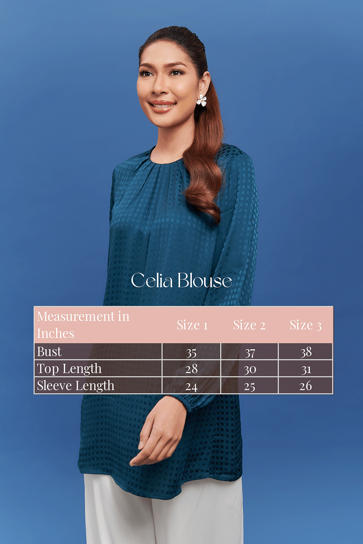 Celia Blouse: Crystal Teal