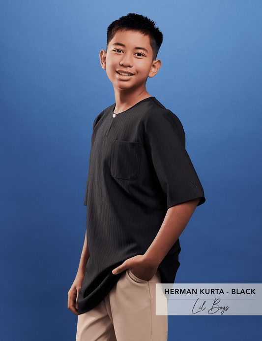 Herman Kurta Kids | Black
