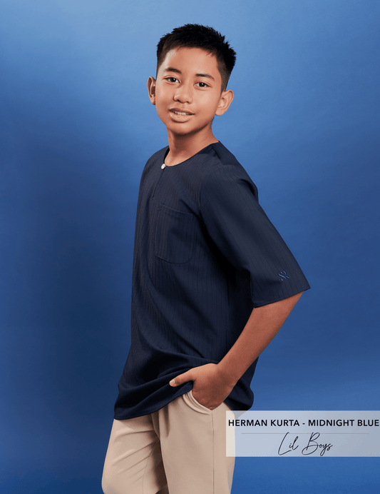 Herman Kurta Kids | Midnight Blue