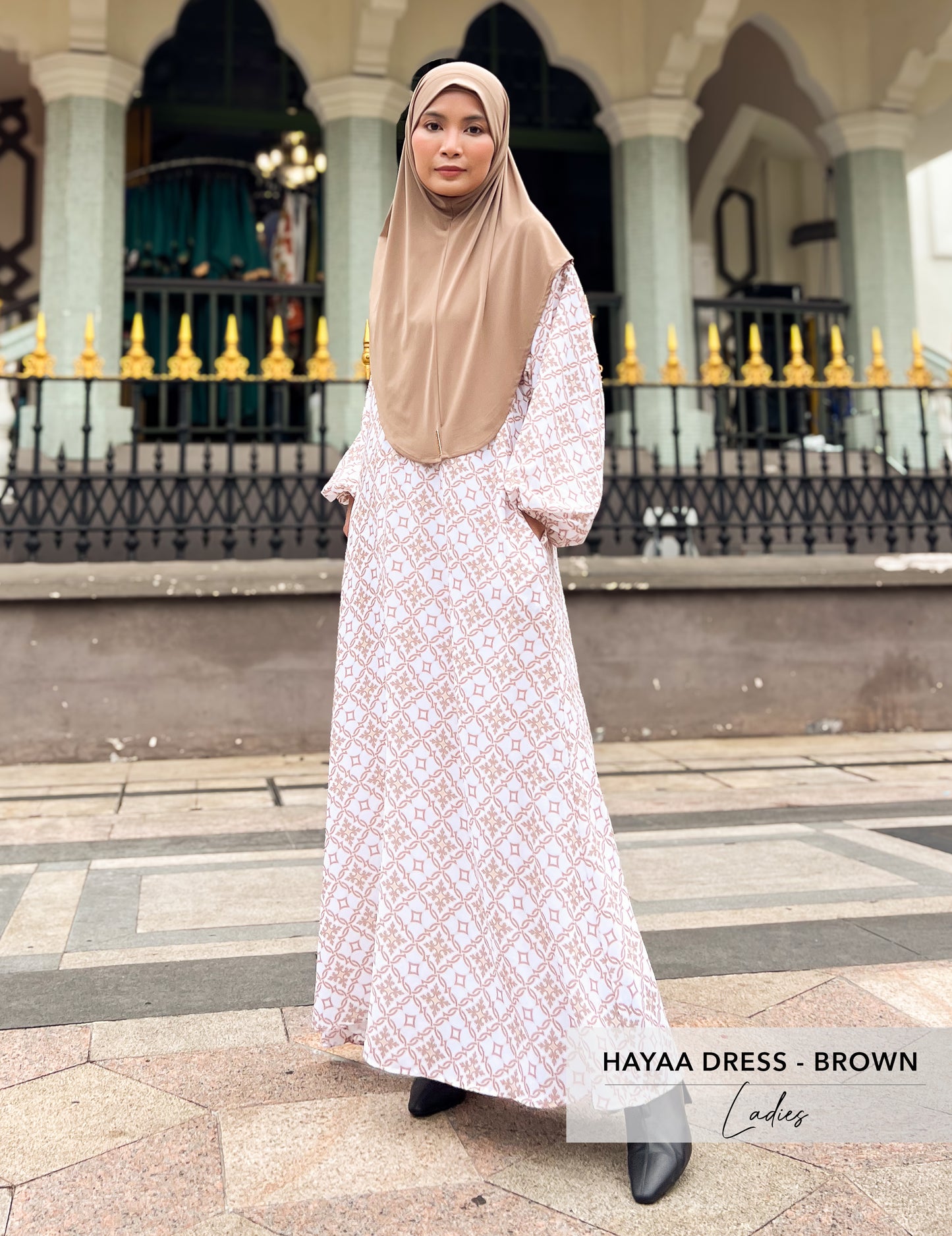 Hayaa Dress | Brown