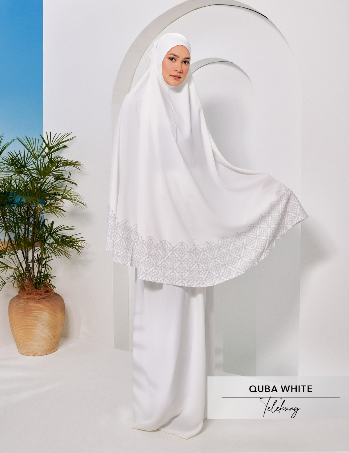 Telekung Kids | Quba White