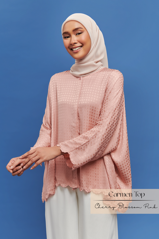 Carmen Blouse: Cherry Blossom Pink