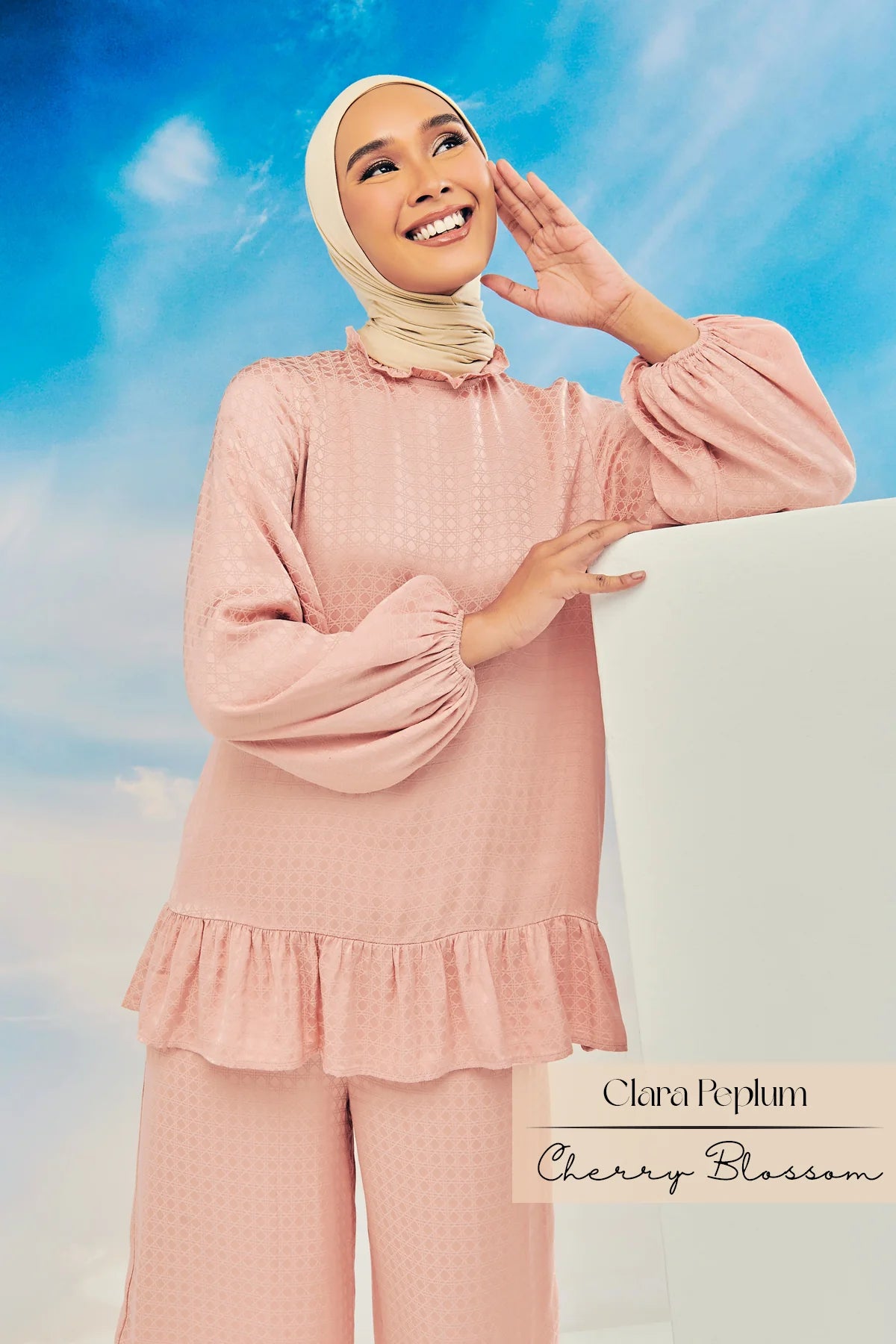 Emray: Clara Peplum | Cherry Blossom Pink