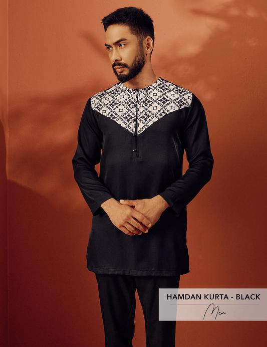 Hamdan Kurta | Black Batik