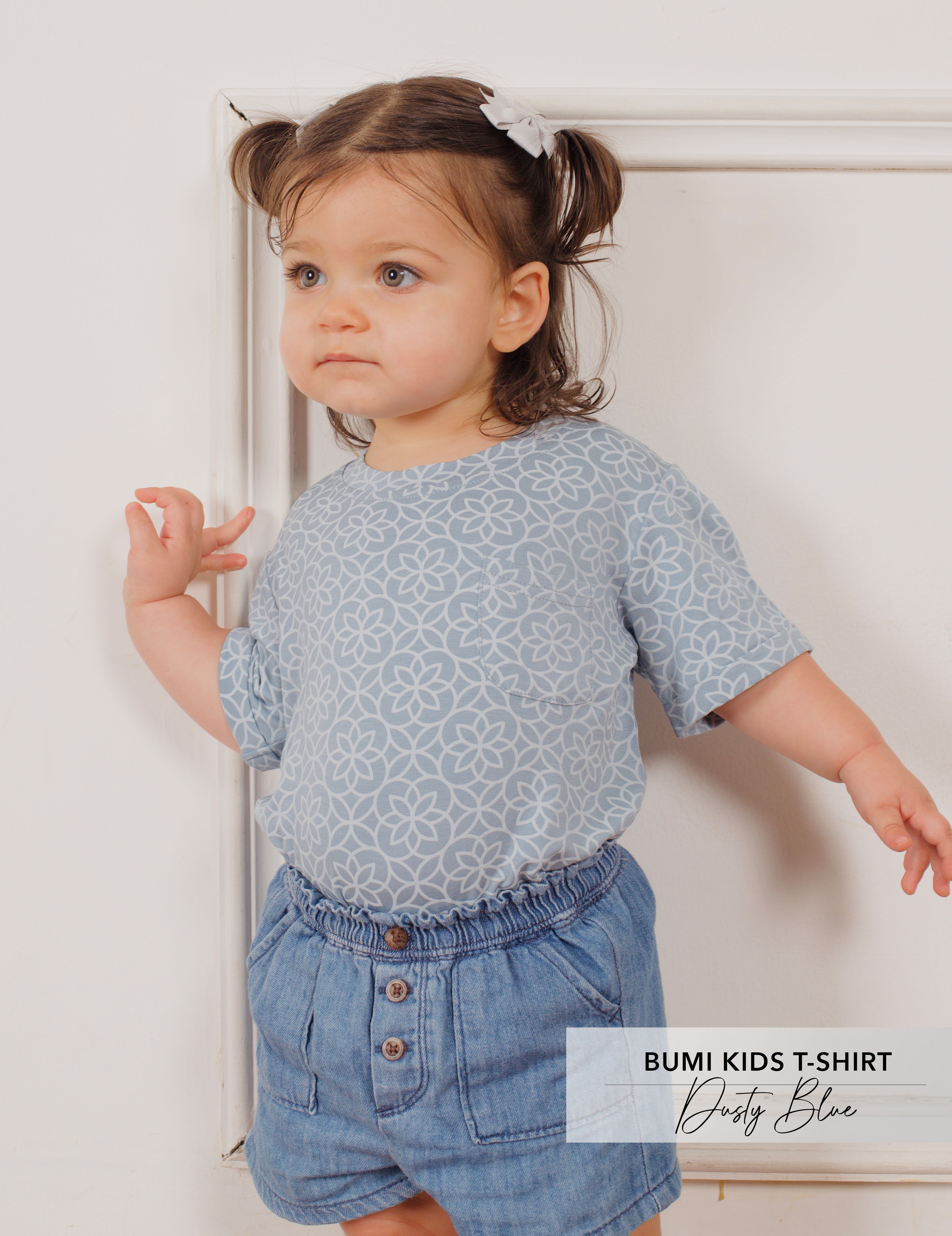 Simply Rays Bumi Kids Bamboo T-Shirt | Dusty Blue – Simply Rays