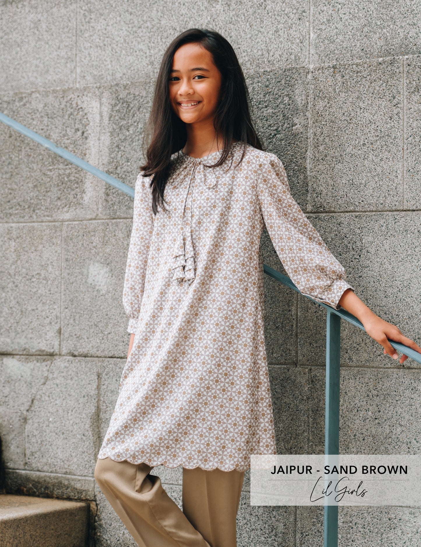Jaipur | Sand Brown | Lil'Girls Kurta